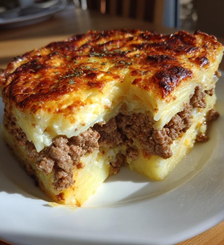 gratäng med köttfärs och potatis