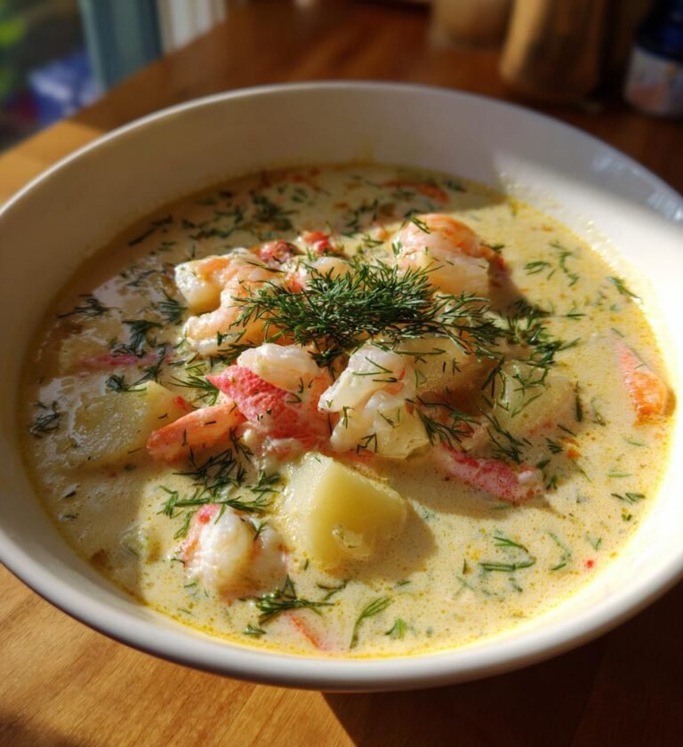 räksoppa recept krämig med dill