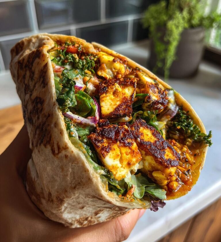 wrap med halloumi och sallad recept