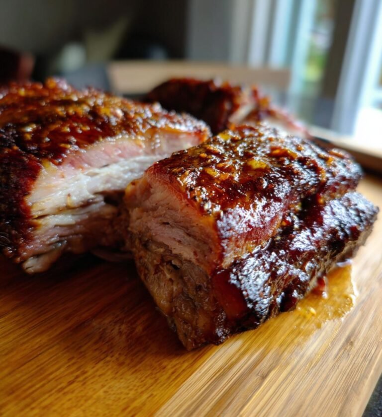 långkokt fläskkarré med äpple