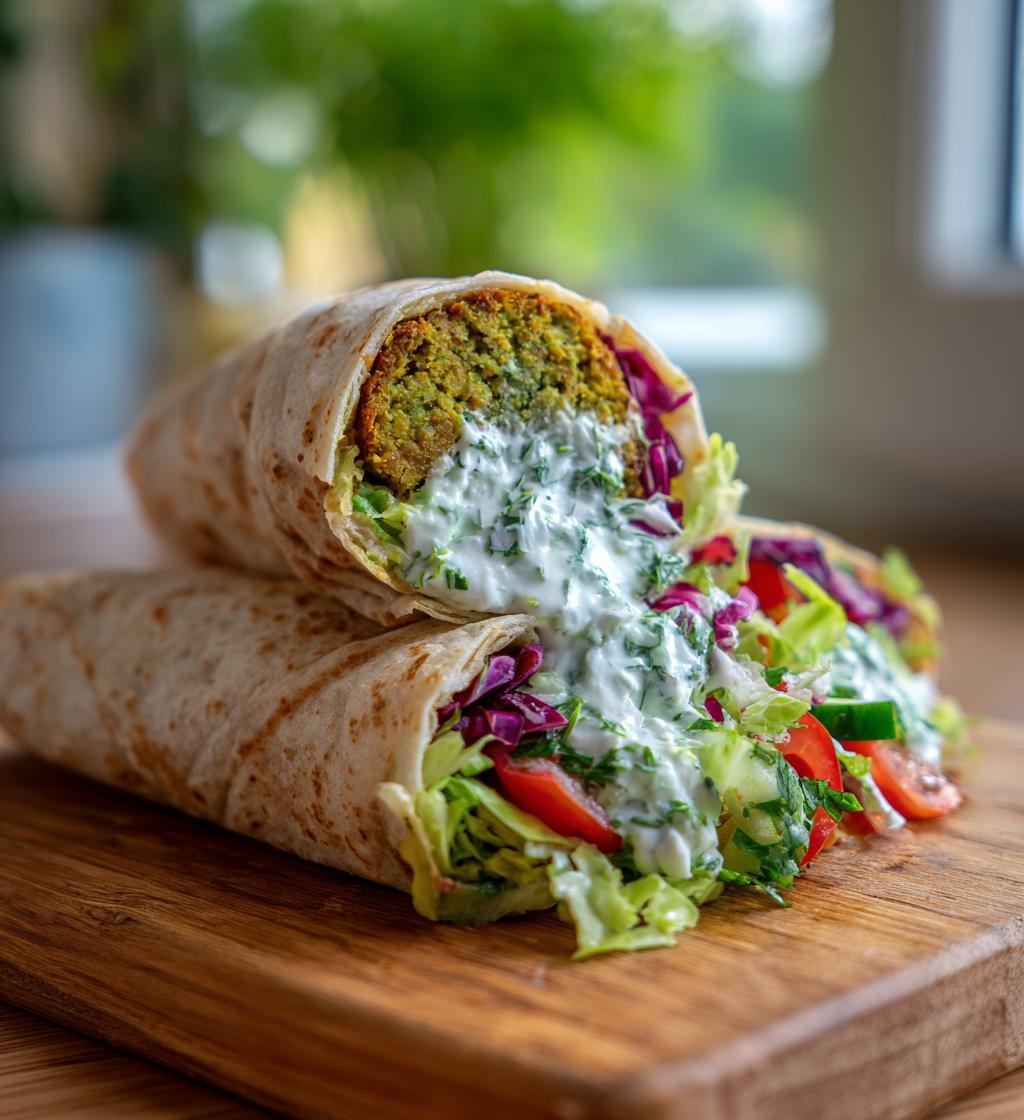 Wrap med falafel och tzatziki recept – Enkel och God måltid - steg för steg