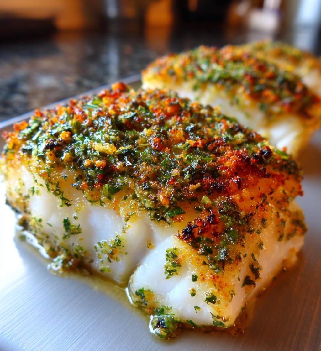 Torsk med örtskorpa i ugn – Enkel och saftig fiskmiddag