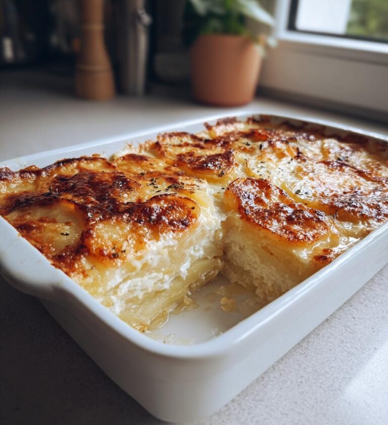 potatisgratäng med grädde och vitlök