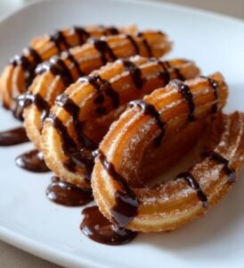 churros recept hemgjord med chokladsås