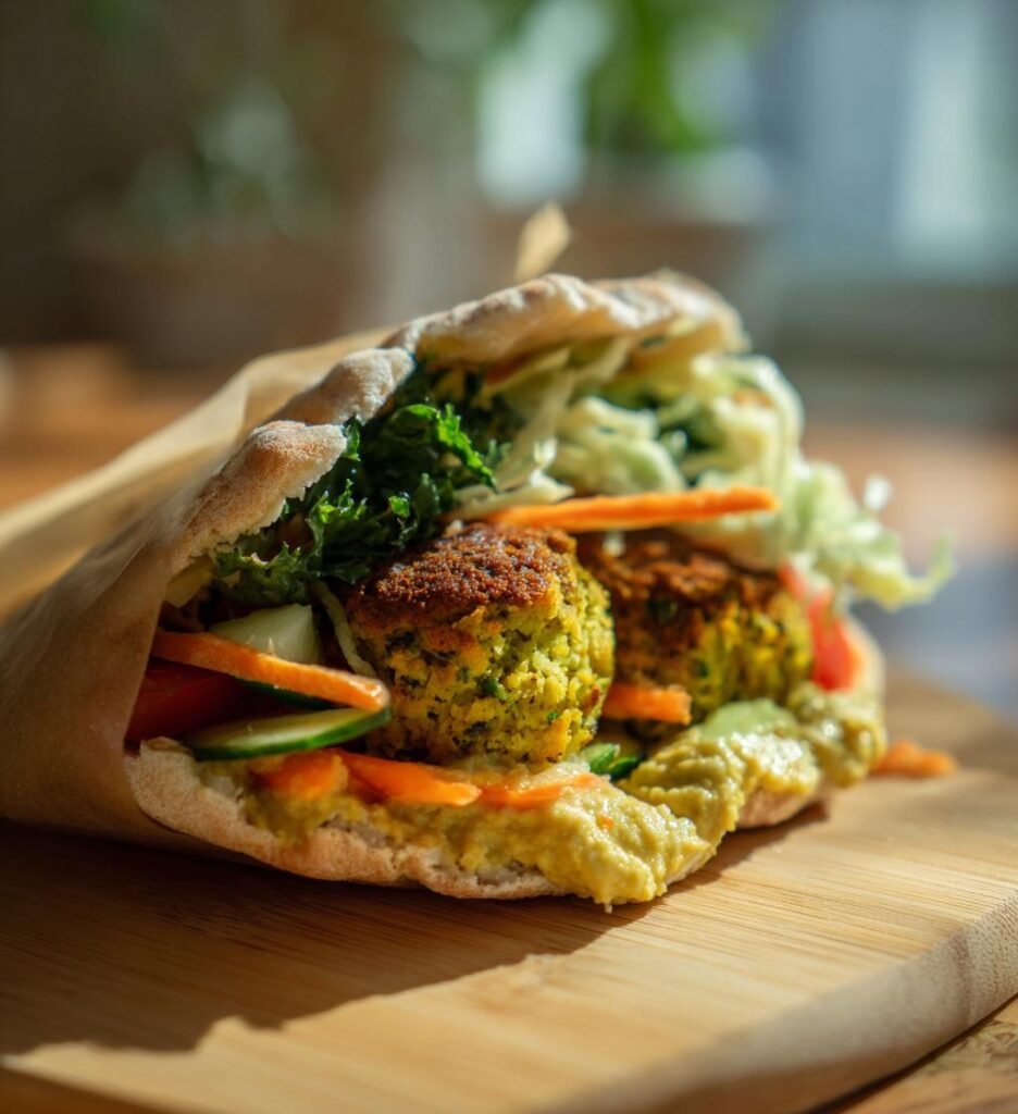 pitabröd med falafel och hummus