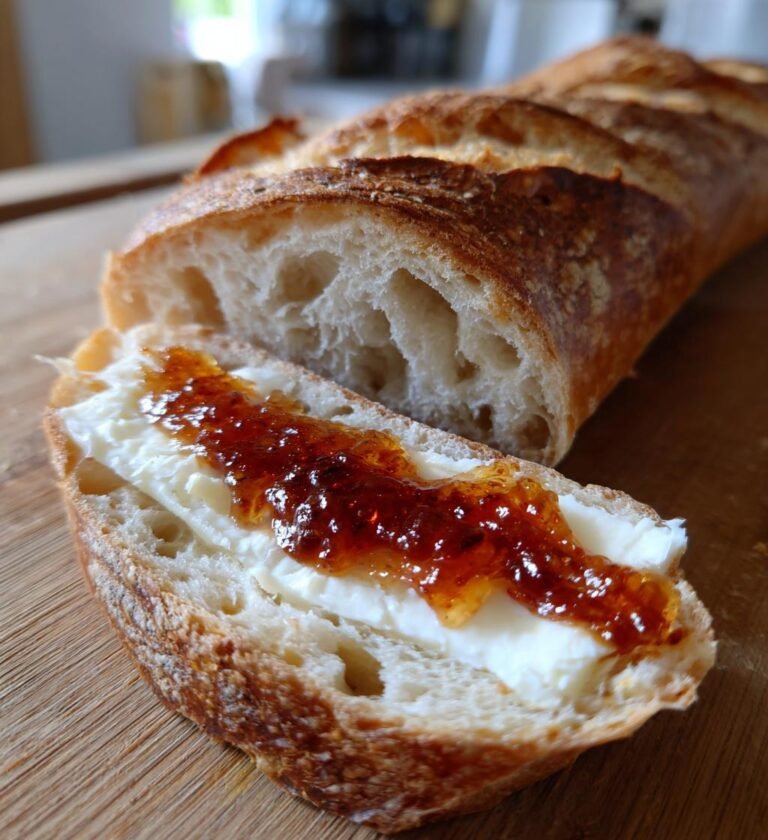 baguette med brie och fikonmarmelad
