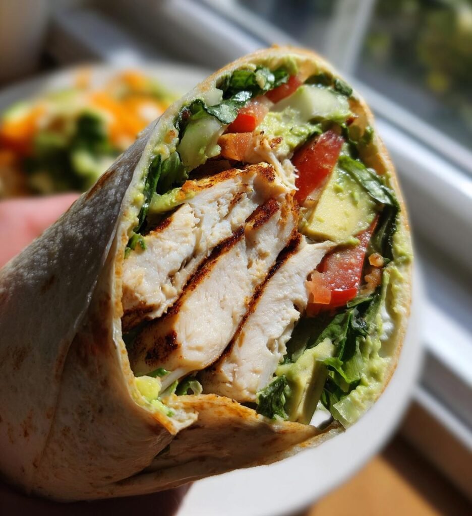 wrap med kyckling och avokado