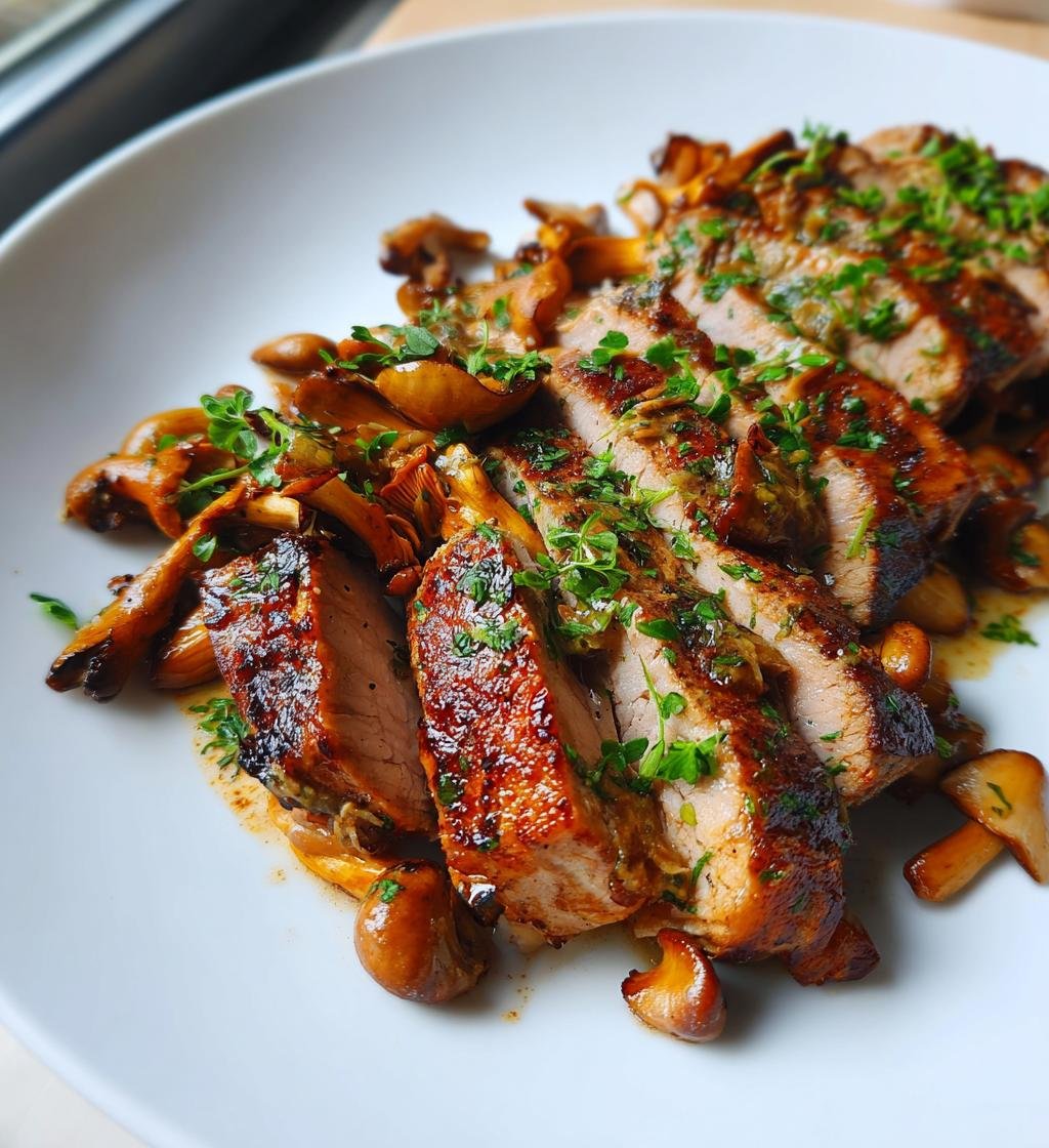 Fläskfilé med kantareller och grädde – Enkel och krämig middag - steg för steg