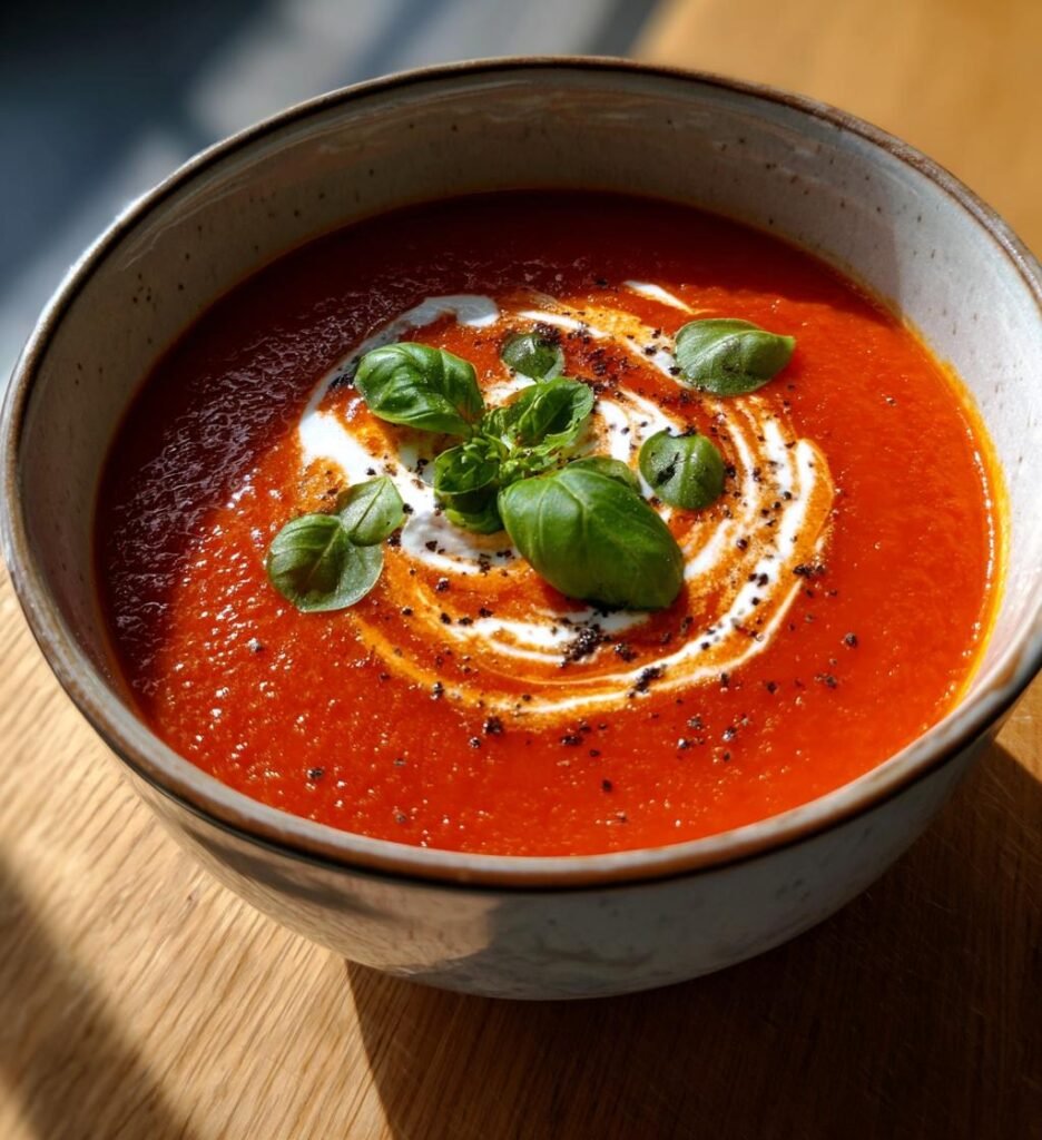 tomatsoppa recept rostad hemgjord