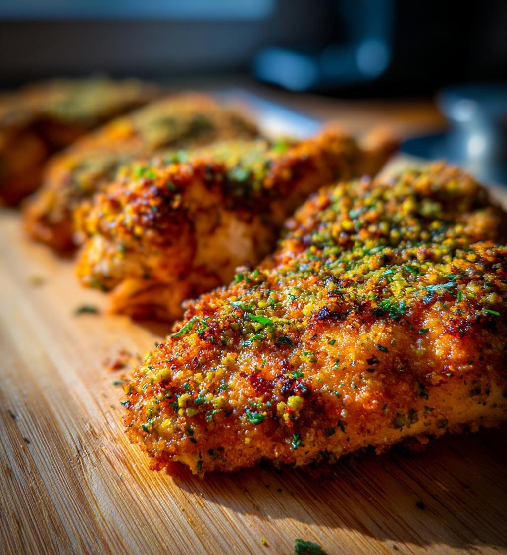 Kycklingfile med pistageskorpa recept – Enkel och god middag - steg för steg