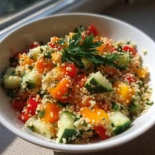 Couscous sallad med grönsaker recept - Enkel och nyttig måltid