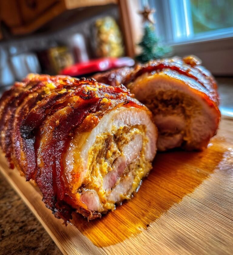 köttrullader med bacon och senap