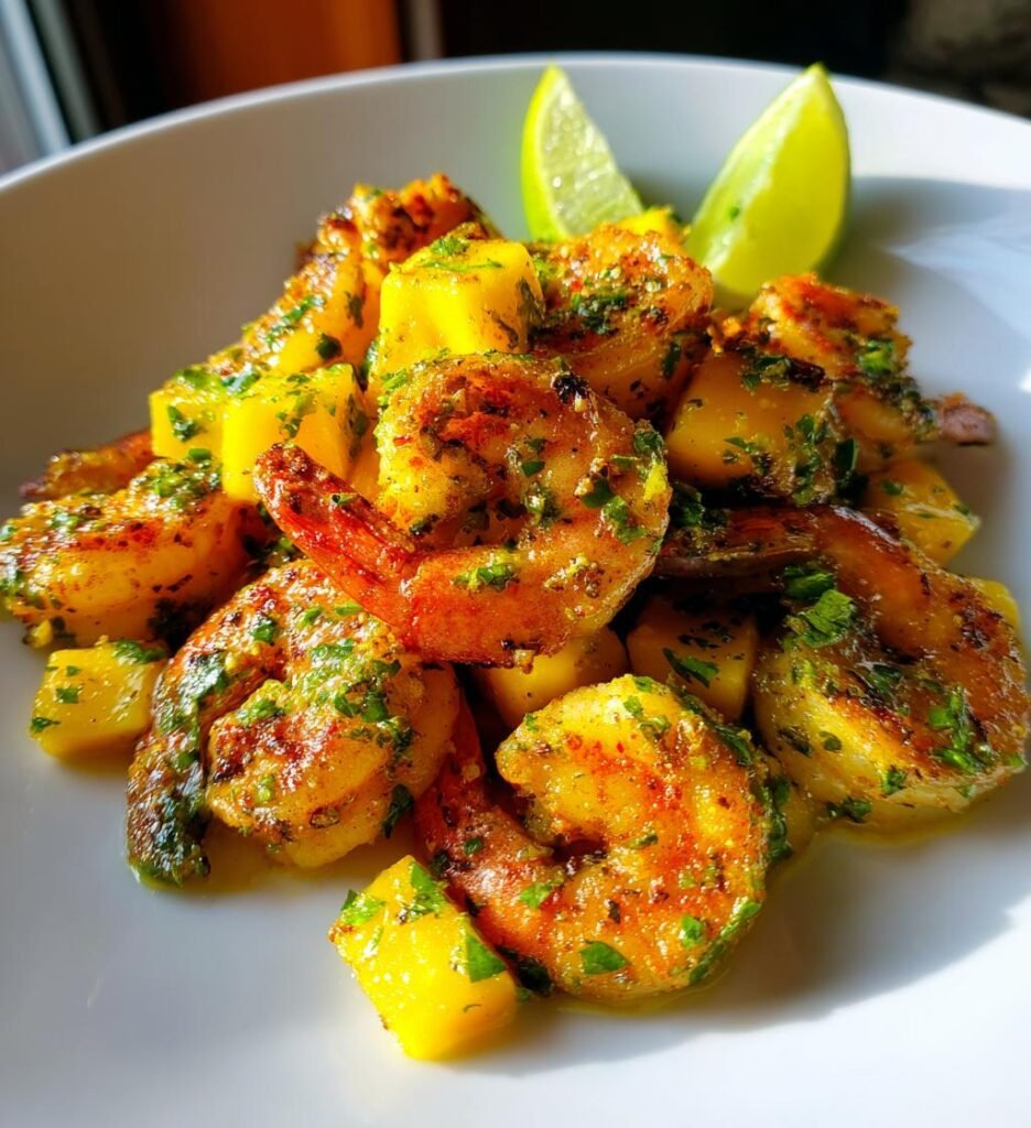 räkor med mango och lime sallad