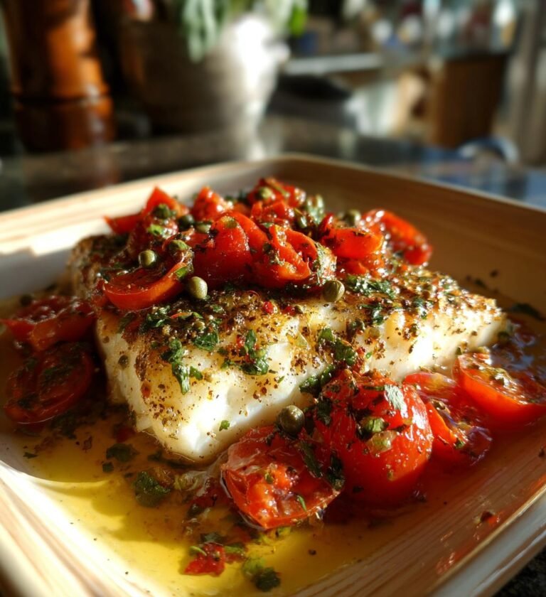torskfile med tomat och kapris