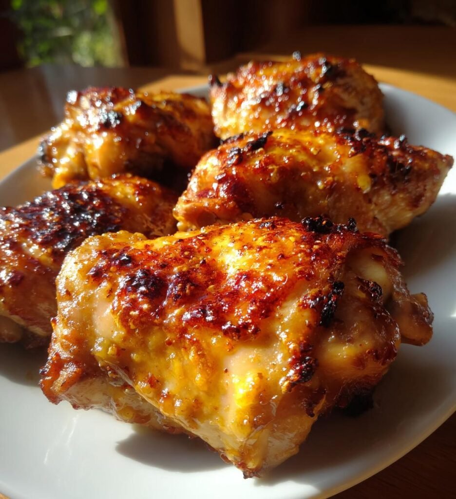 kycklinglår med honung och senap i ugn