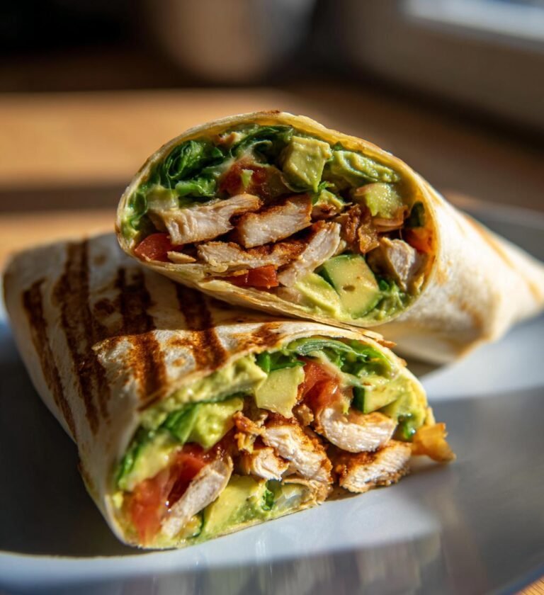 wrap med kyckling och avokado