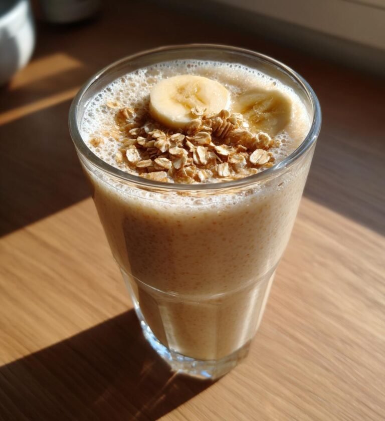 frukostsmoothie med banan och havre