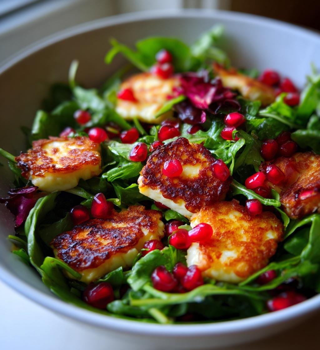 Sallad med halloumi och granatäpple – Enkel och God!