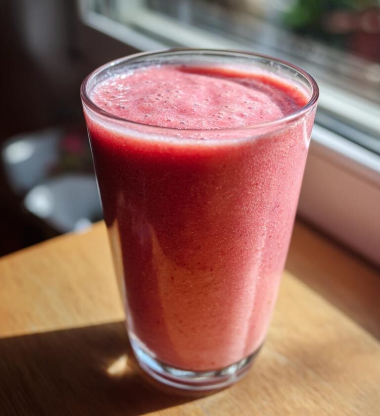 rabarber och jordgubbs smoothie