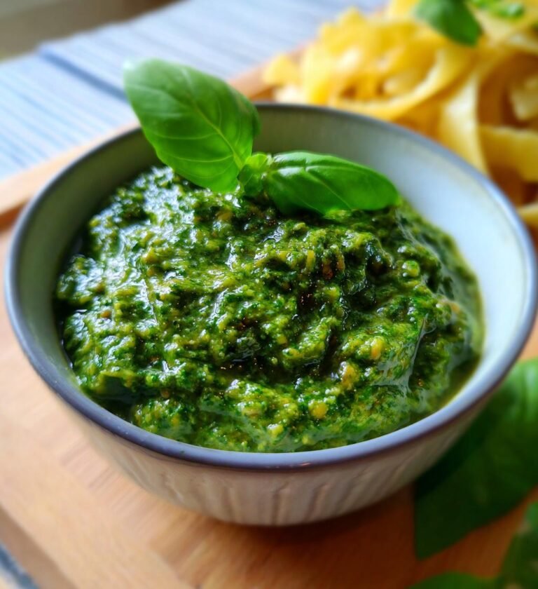 pesto recept hemgjord basilika klassisk