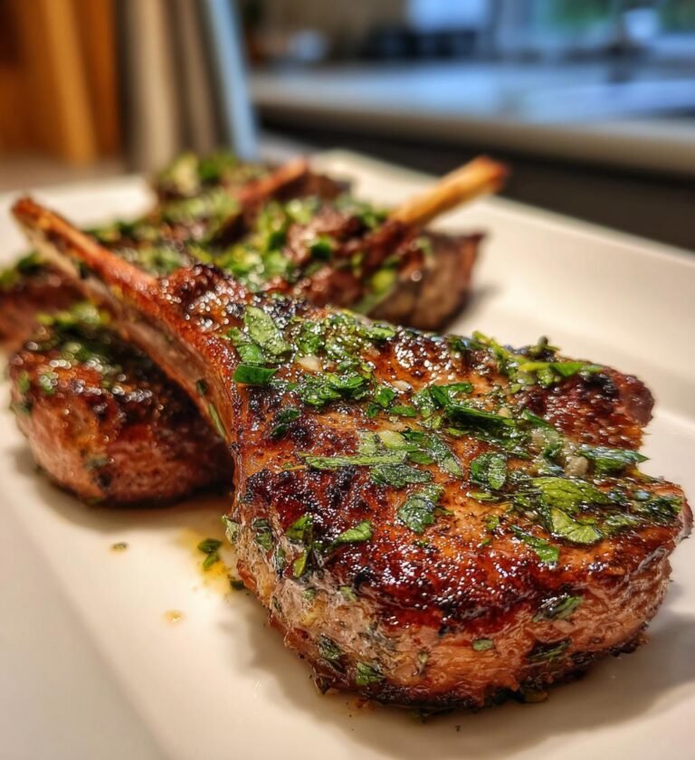 lammkotletter med mynta och vitlök