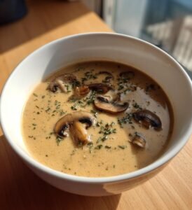 champinjonsoppa recept krämig enkel