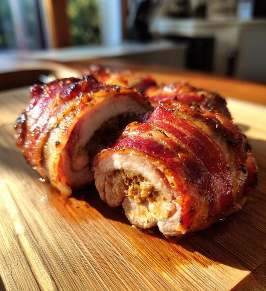 köttrullader med bacon och senap