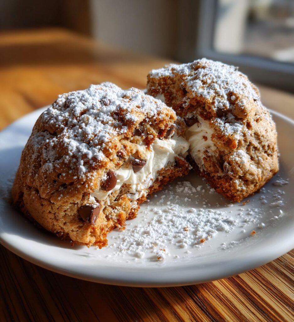 mjuka chocolate chip cookies med smörkräm