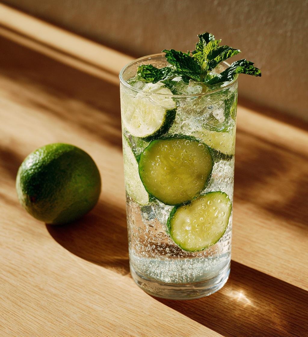 Fräsch sommardrink med gurka och lime – Enkel och god! - steg för steg