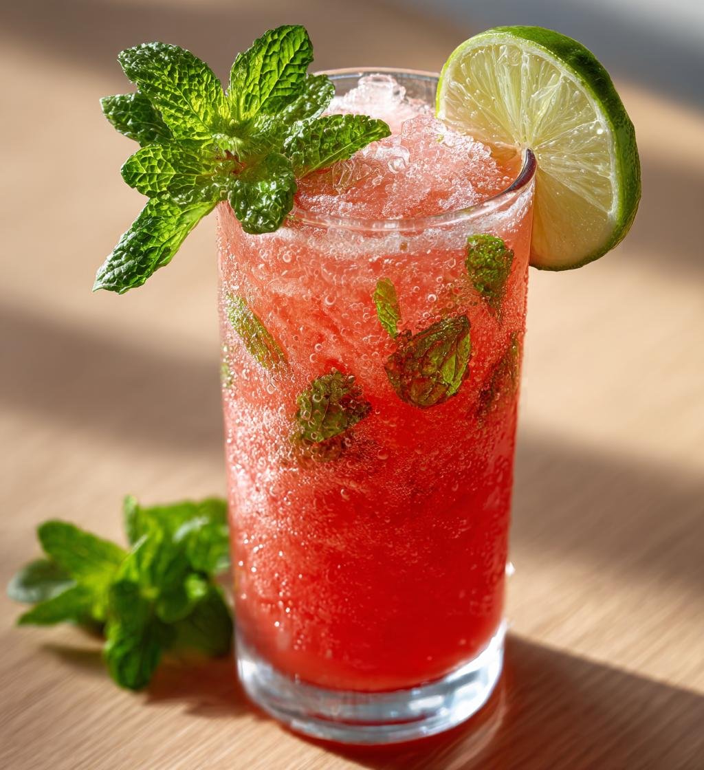 Iskall vattenmelonsaft med lime och mynta – Enkel och god dryck