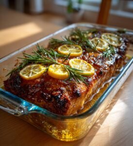 Ugnsbakad kycklingfilé med citron och rosmarin