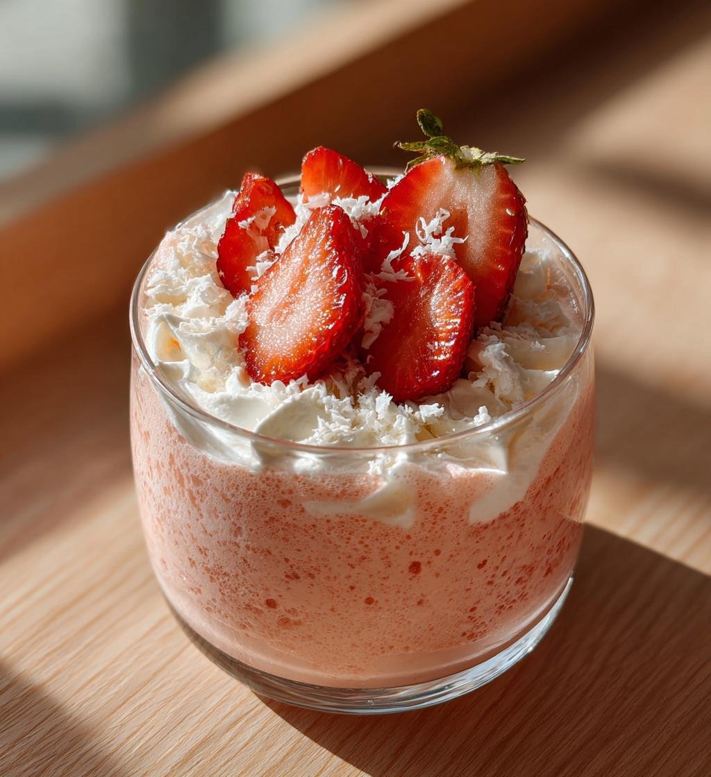 Jordgubbsmousse med vit choklad och grädde - Enkel och God Dessert