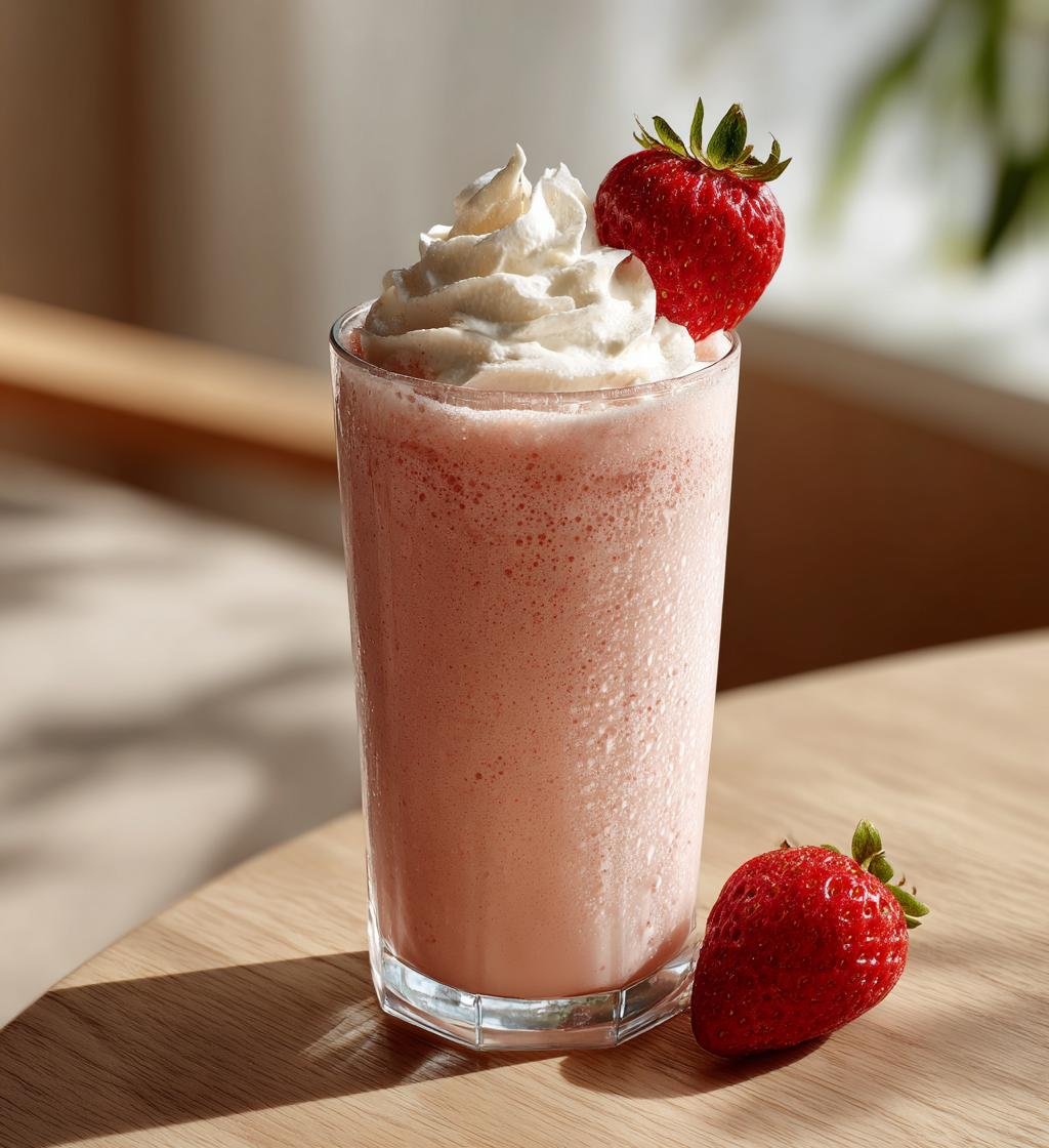 Jordgubbsmilkshake med glass och grädde – En krämigdelikatess - steg för steg