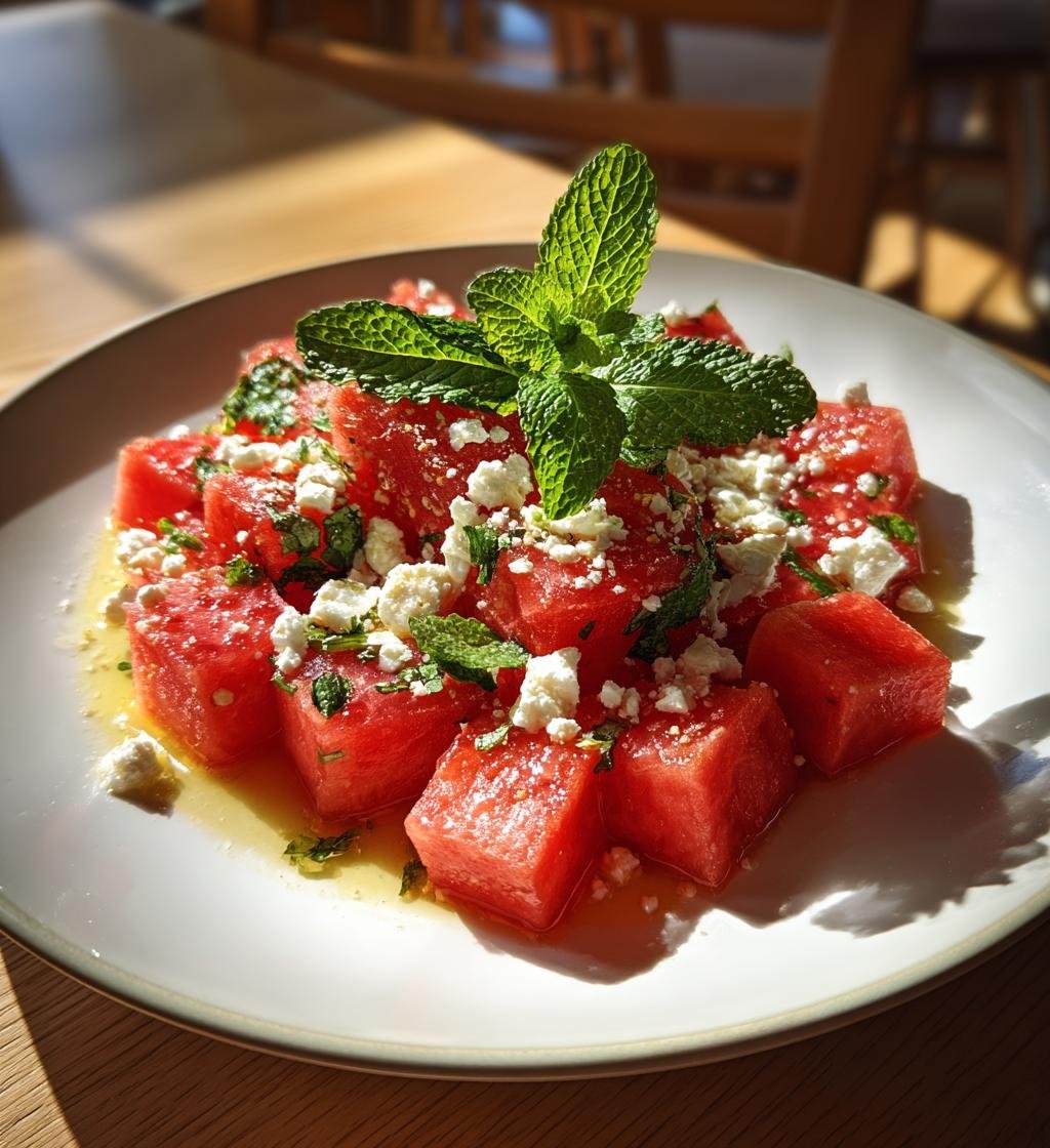 Somrig sallad med fetaost och vattenmelon – Enkel och God