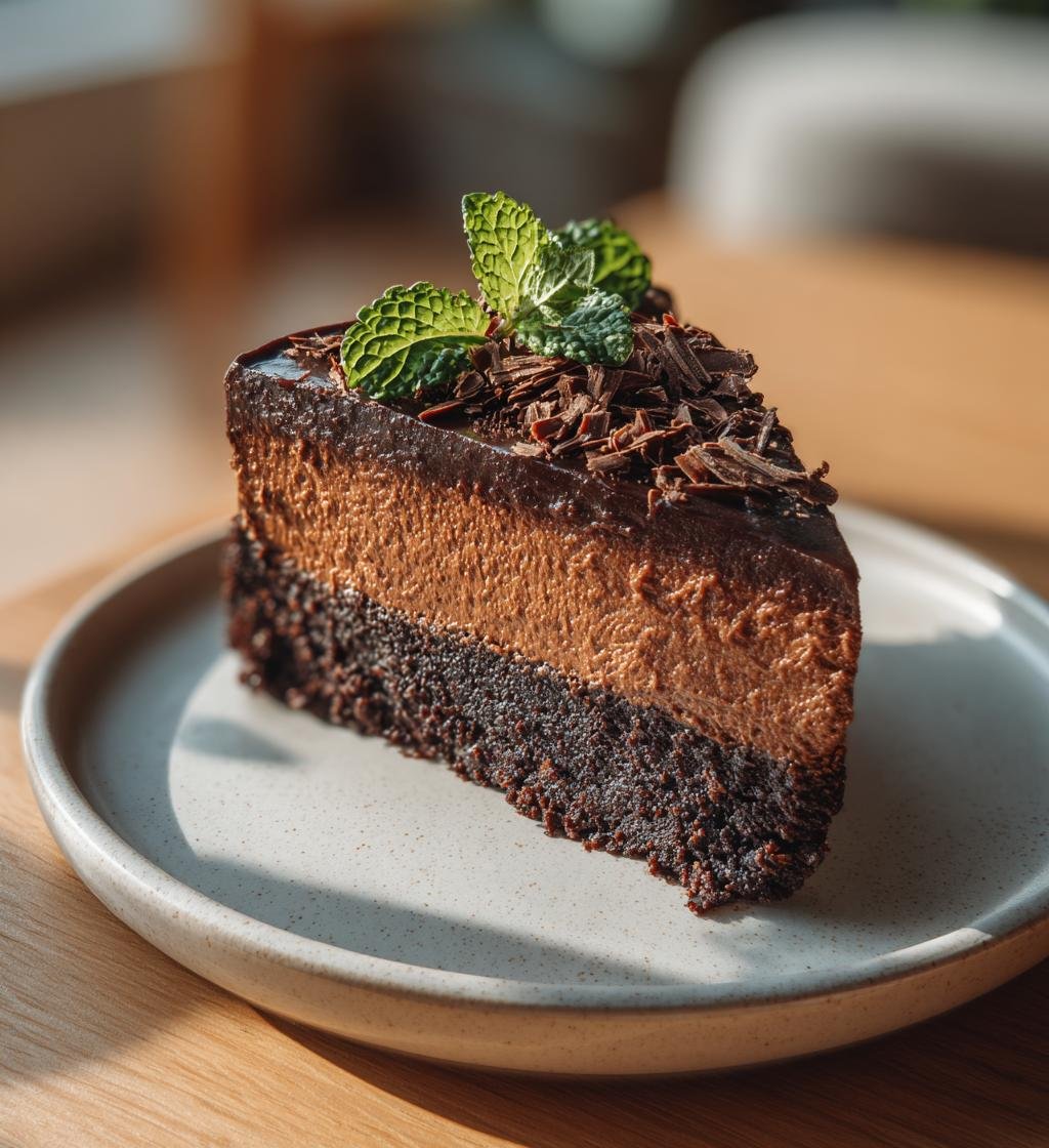 Chokladmousse tårta med krämig topping – Enkel och God