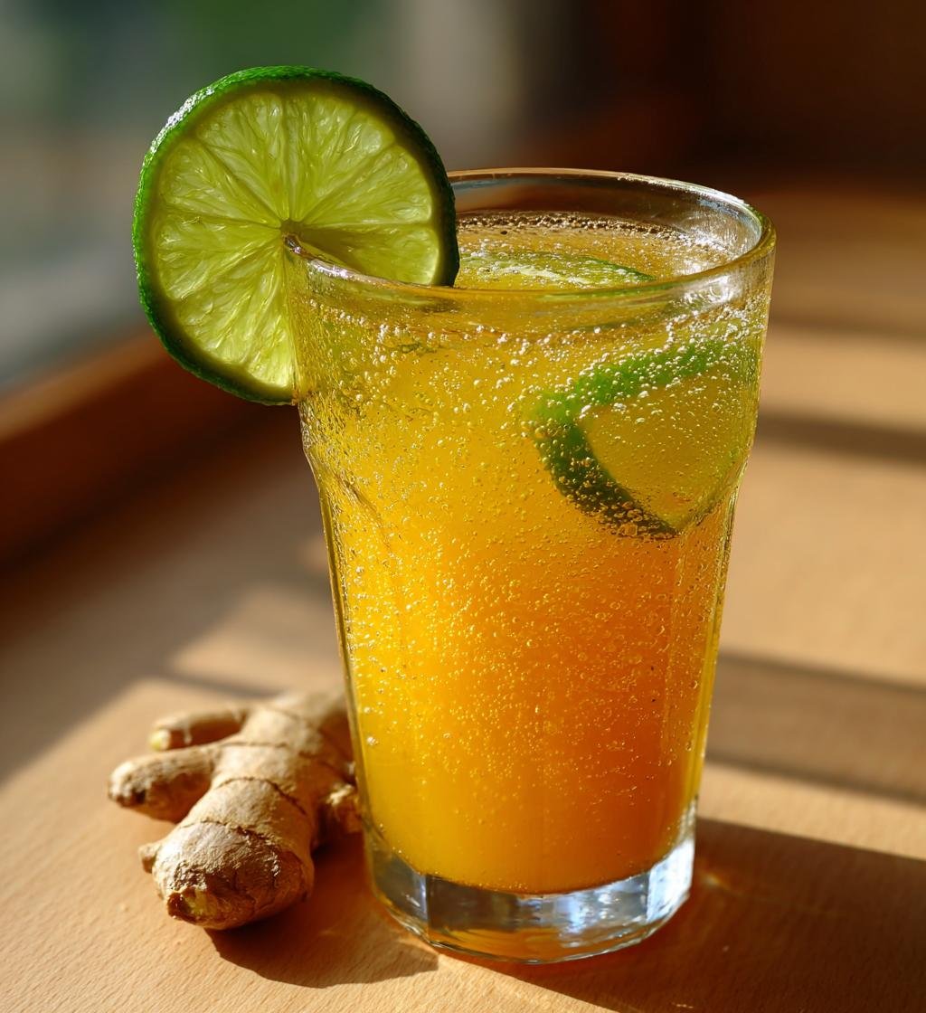 Iskall mangodricka med lime och ingefära - Enkel och God!
