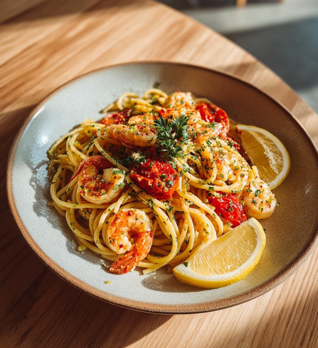Räkpasta med citron och vitlök – Snabb och enkel hemmarätt - steg för steg