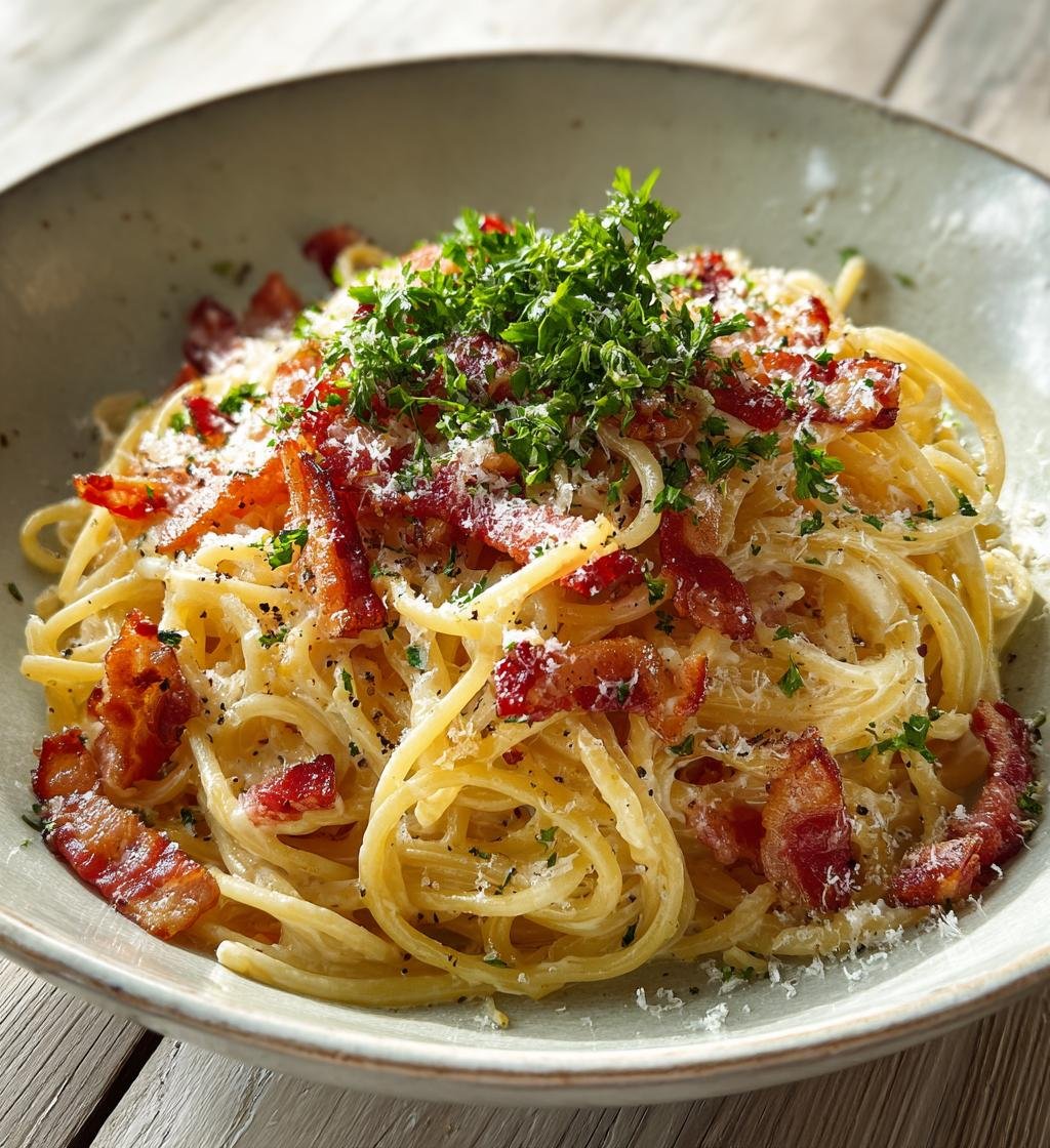 Krämig pasta carbonara med parmesan – Enkel och god middag - steg för steg