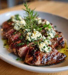 Grillad lammfilé med örter och vitlökssmör