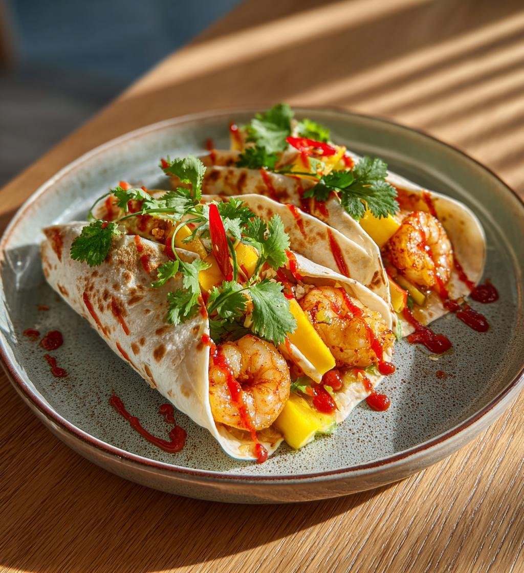 Krispiga räkwraps med mango och chilisås – Enklare kan det inte bli!