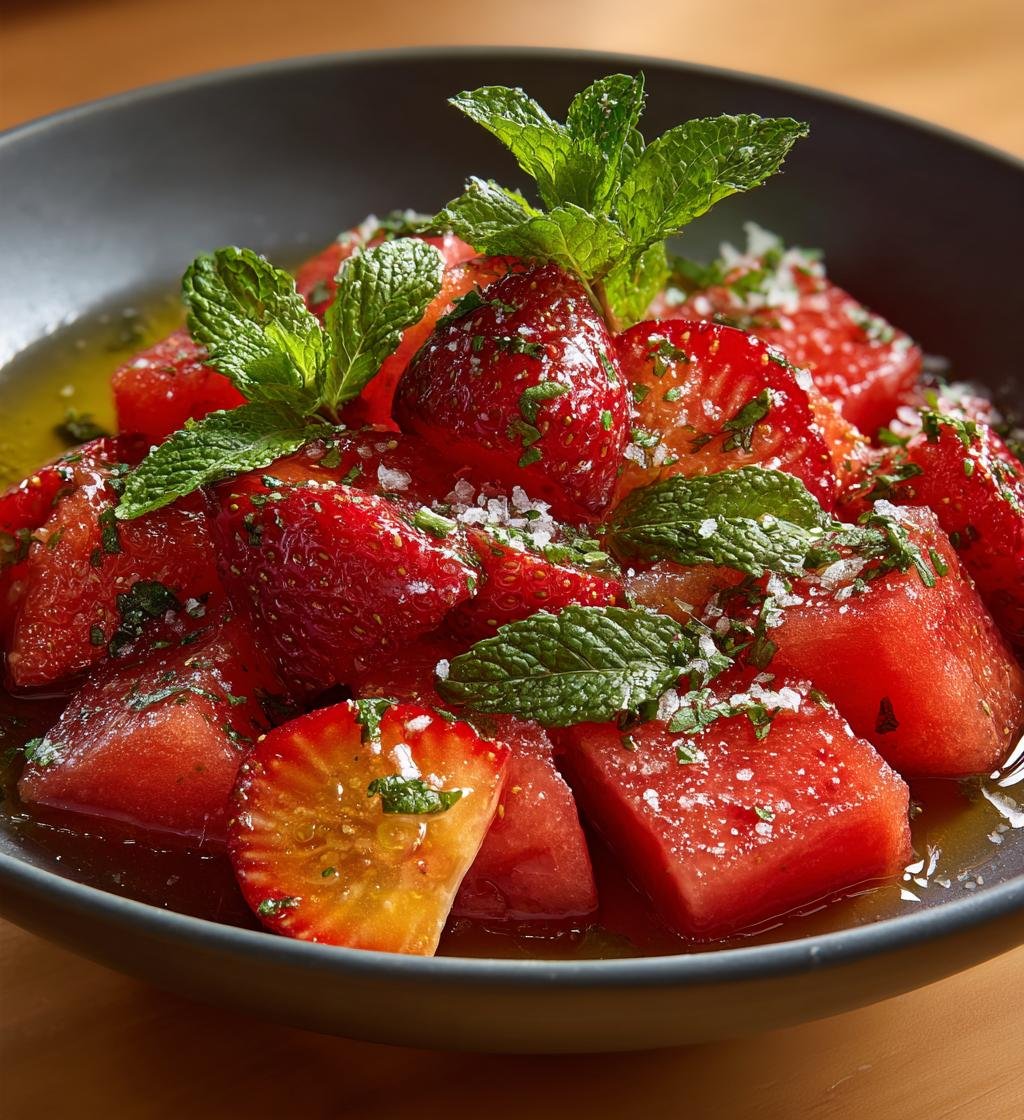 Somrig fruktsallad med melon och jordgubbar – Enkel och fräsch dessert - steg för steg