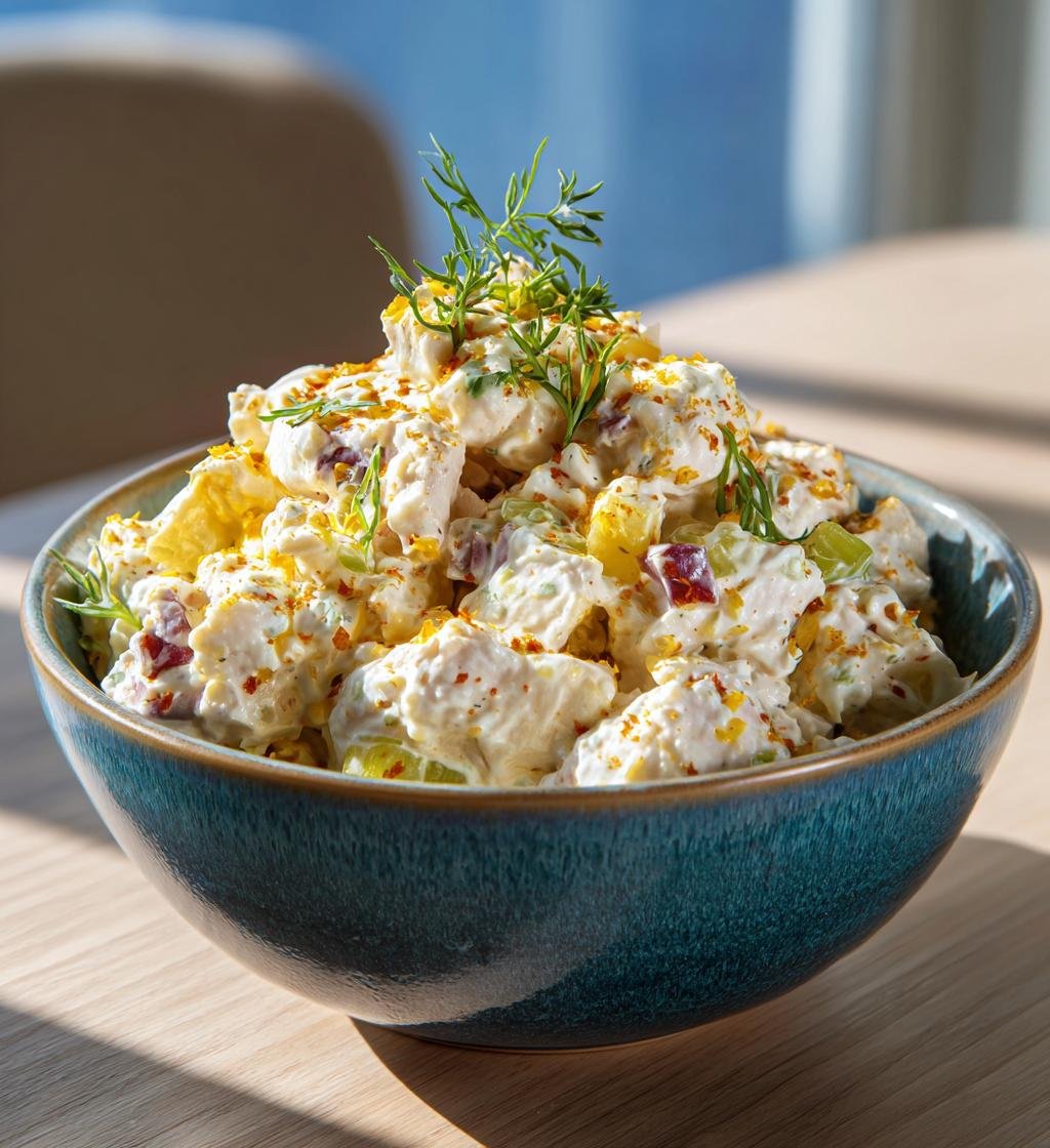 Krämig kycklingsallad med majonnäs och senap – Enkel och nyttig - steg för steg