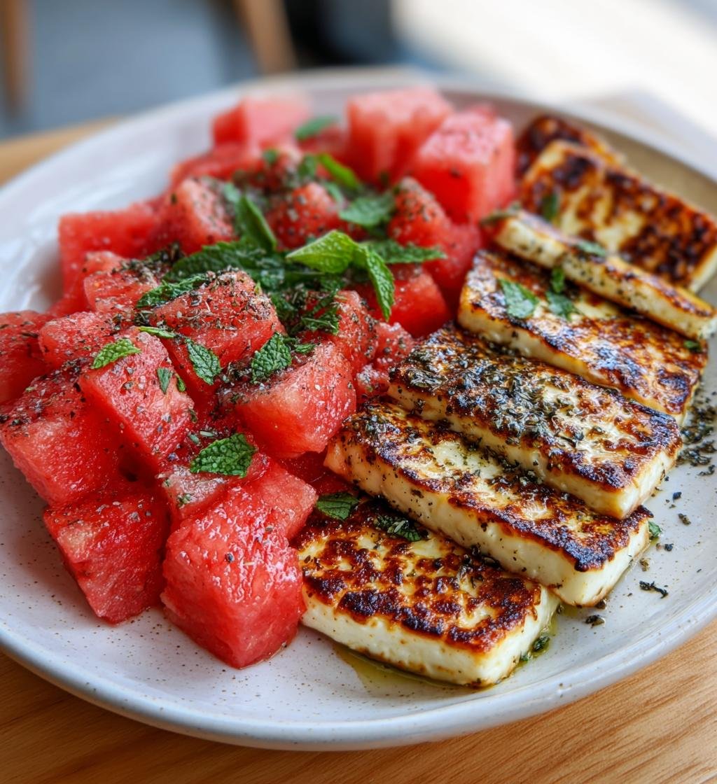 Grillad halloumi med vattenmelon och mynta – En perfekt sommarrätt