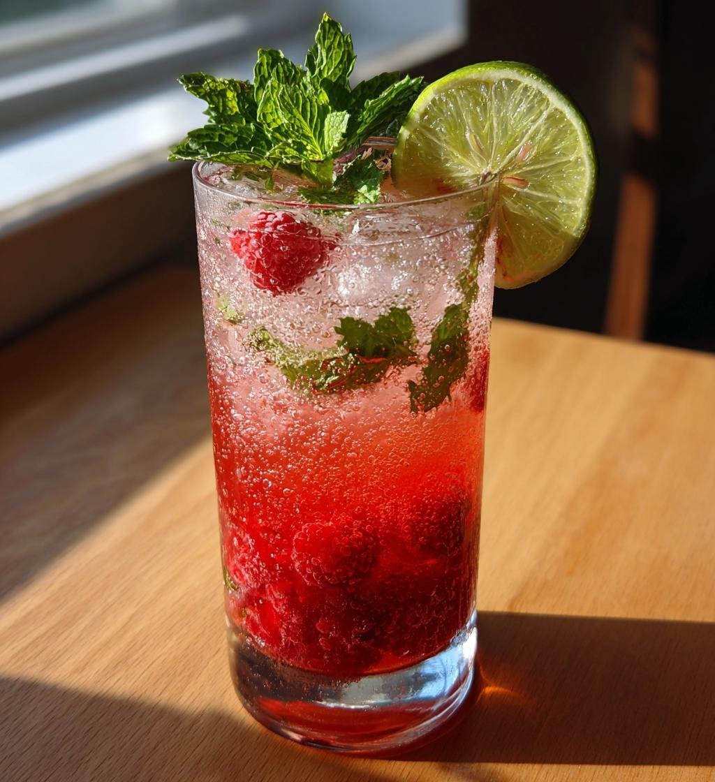 Fräsch somrig drink med hallon och lime – Enkel och God - steg för steg
