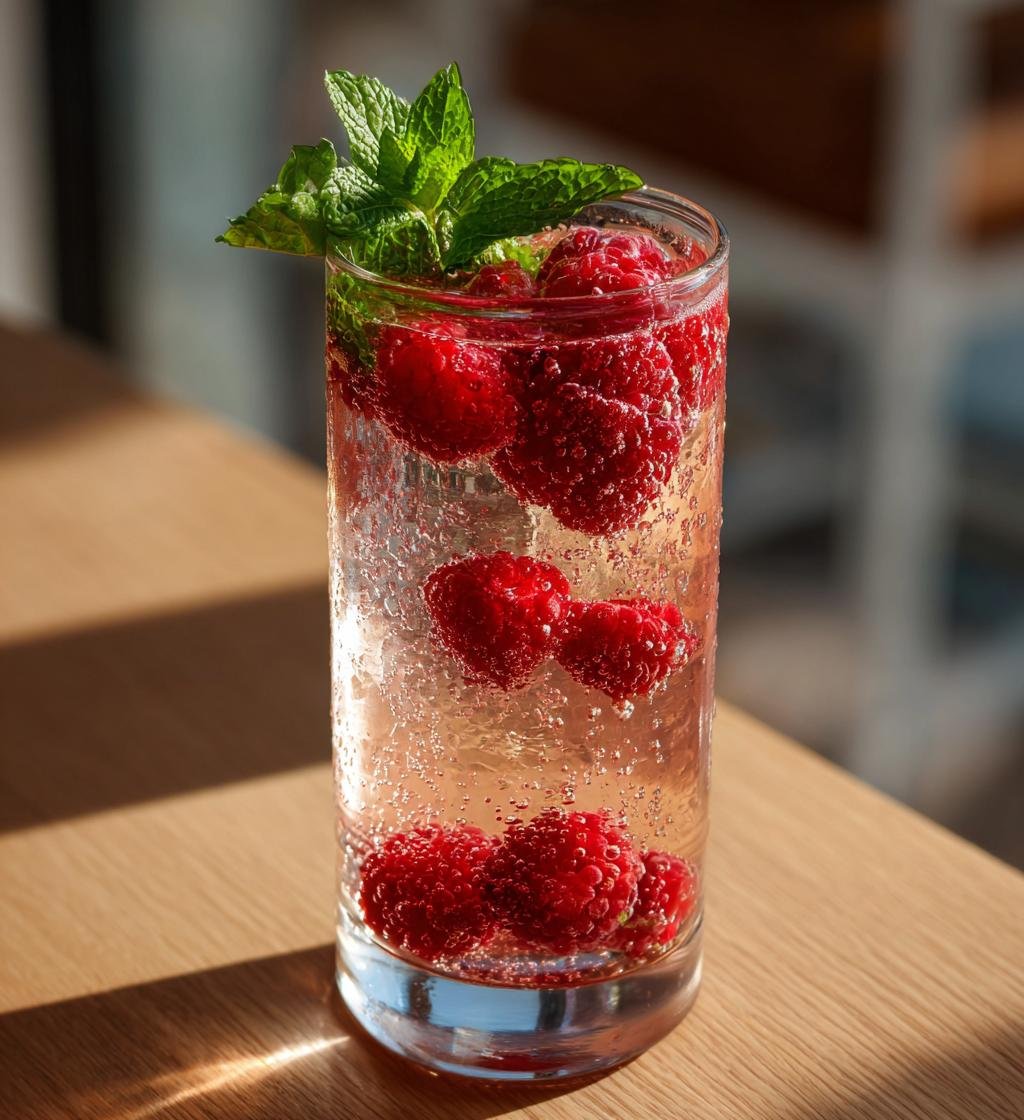Somrig drink med hallon och prosecco – Perfekt för fest - steg för steg