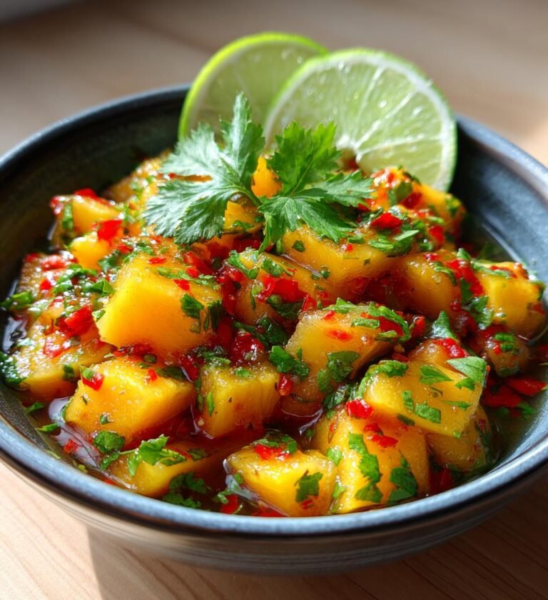 Fräsch mangosalsa med koriander och lime