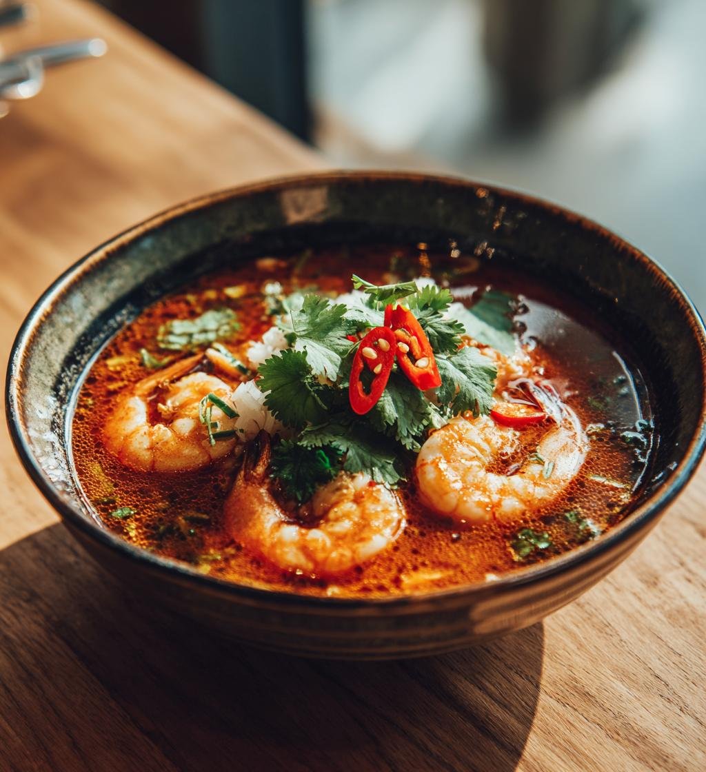Snabb thaisoppa med räkor och kokosmjölk – Enkel och God!