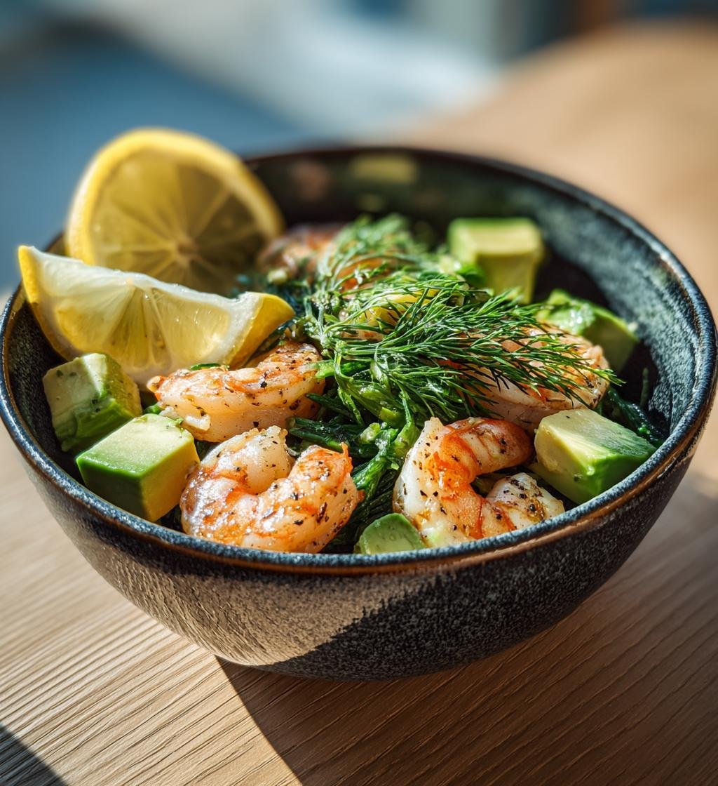 Fräsch räksallad med avokado och citron - Enkel och God