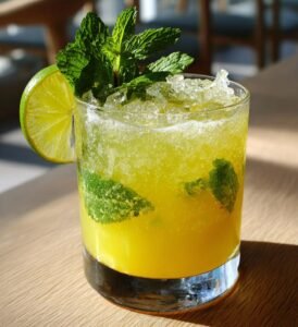 Fräsch mintlemonad med lime och honung