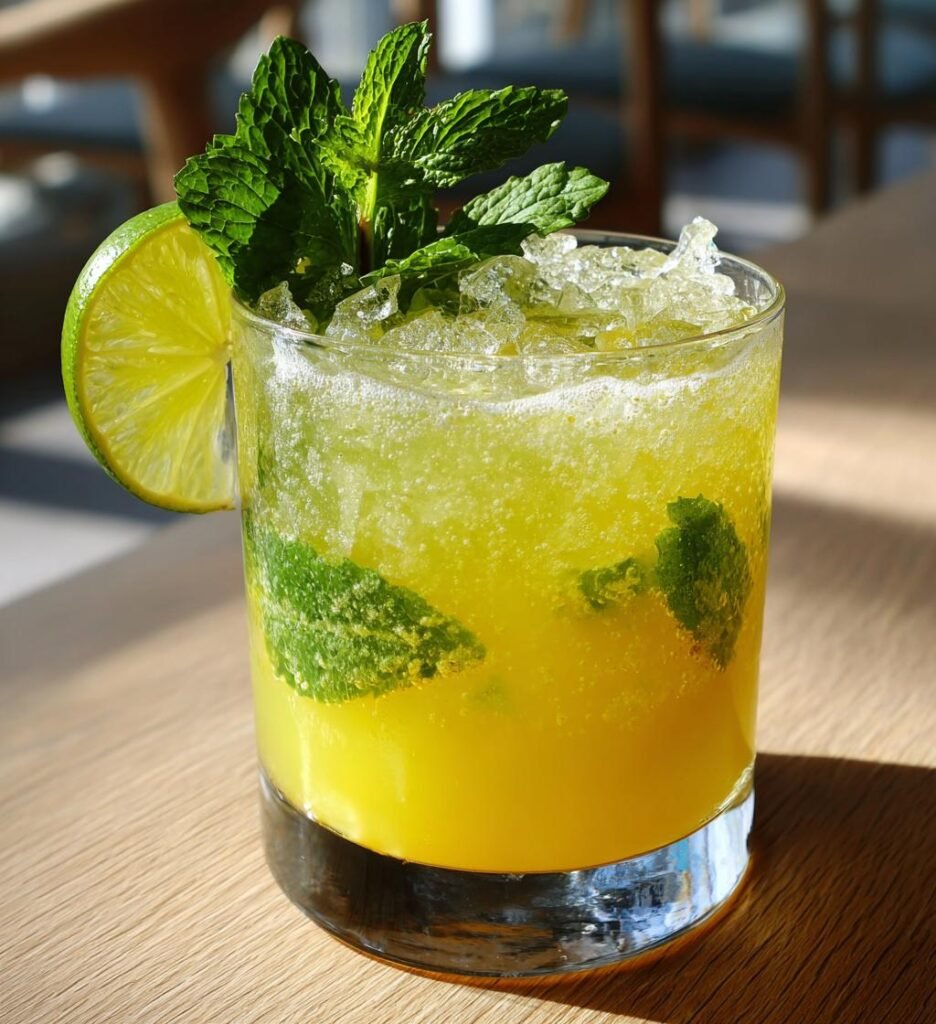 Fräsch mintlemonad med lime och honung